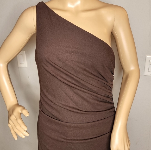 NWT Laundry by Shelli Segal brown stretch gown. 12 - Picture 3 of 16